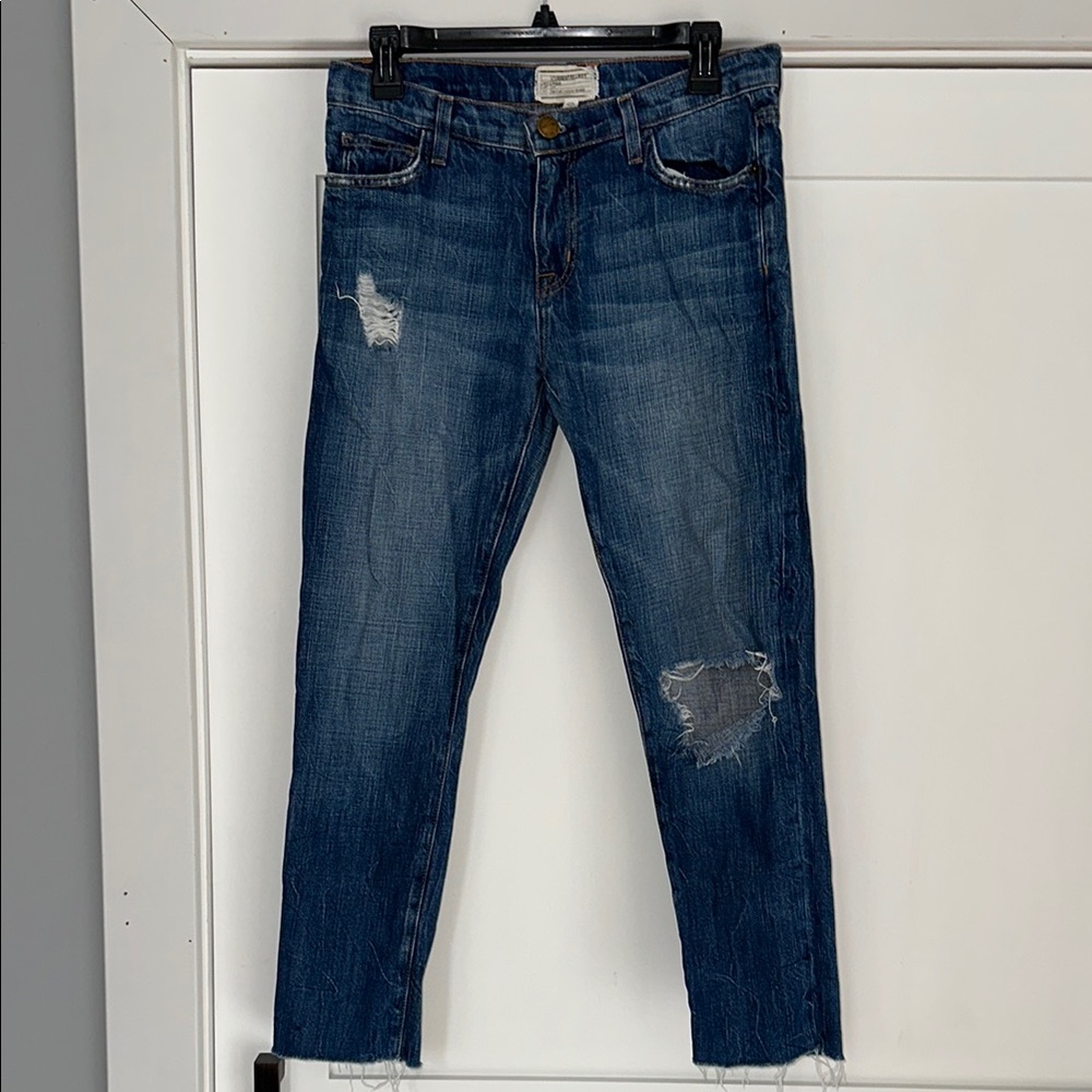 CURRENT/ELLIOTT  Distressed Boyfriend Jeans